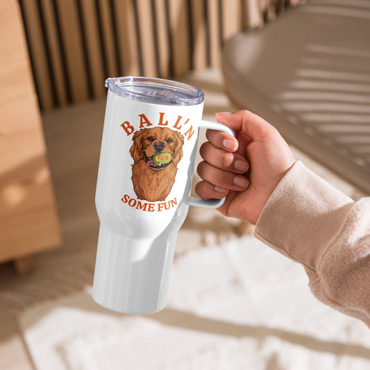 Ball'N Golden Retriever Travel mug