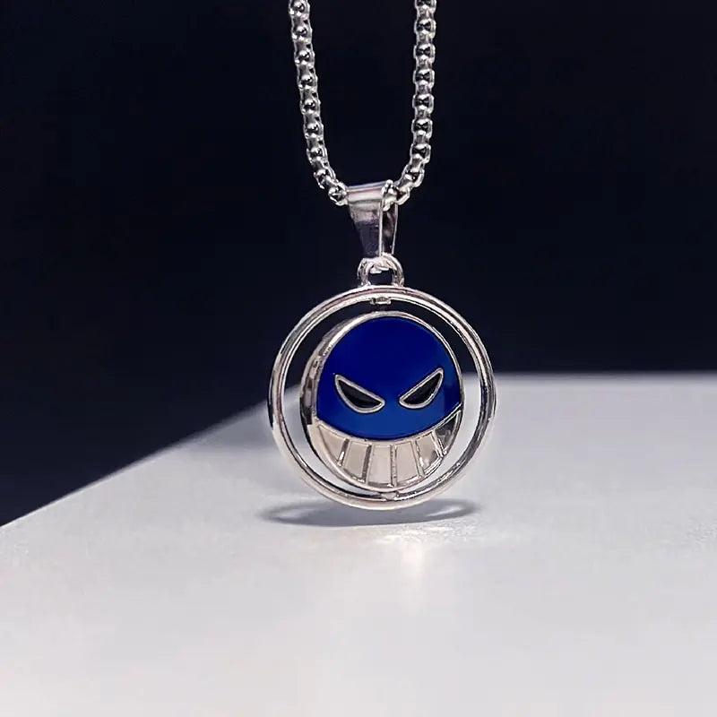 Men Women Anime Ace Metal Necklaces