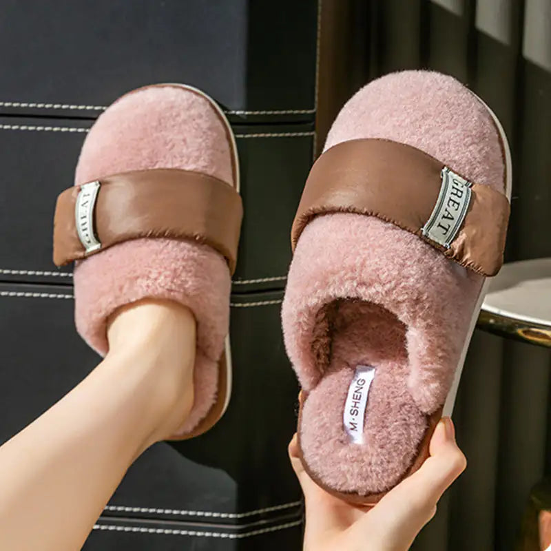 Warm Cotton Autumn And Winter Indoor Home Slipper