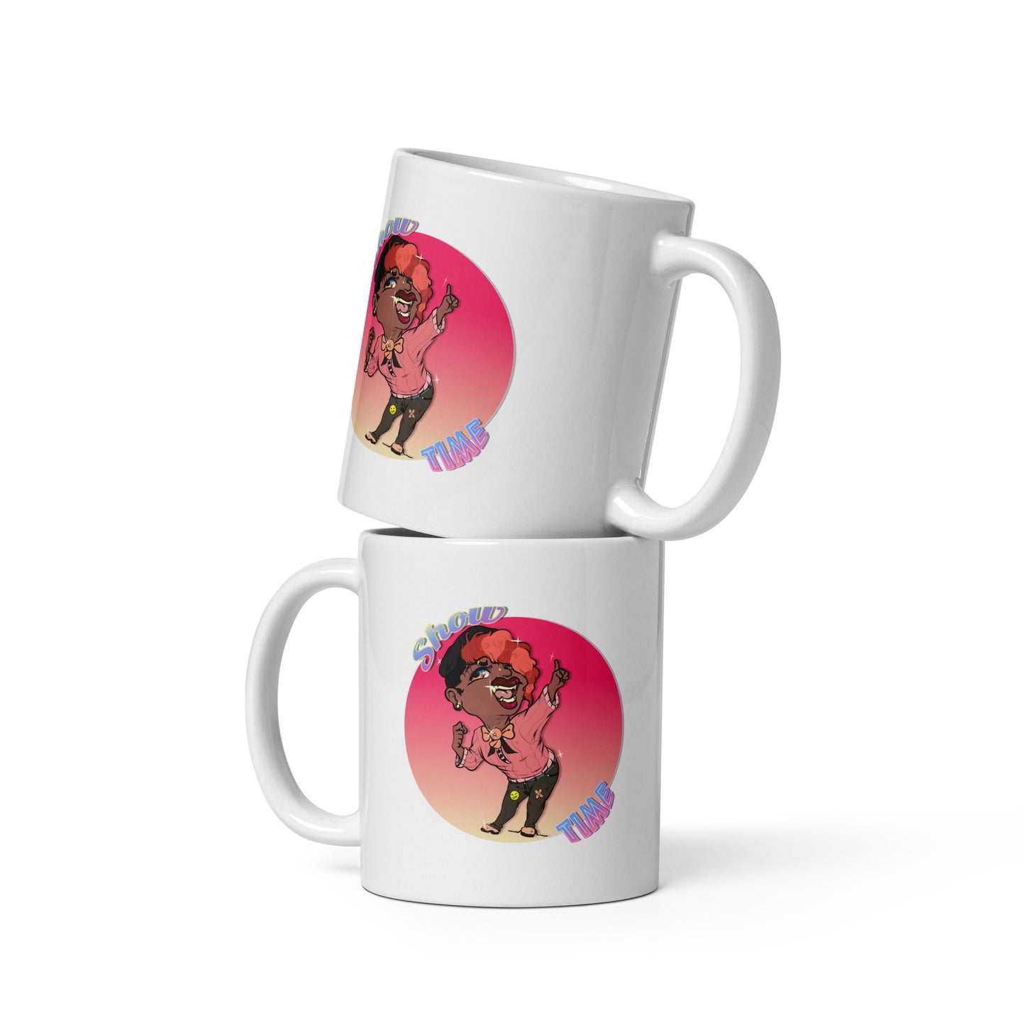 Show Time White Glossy Mug