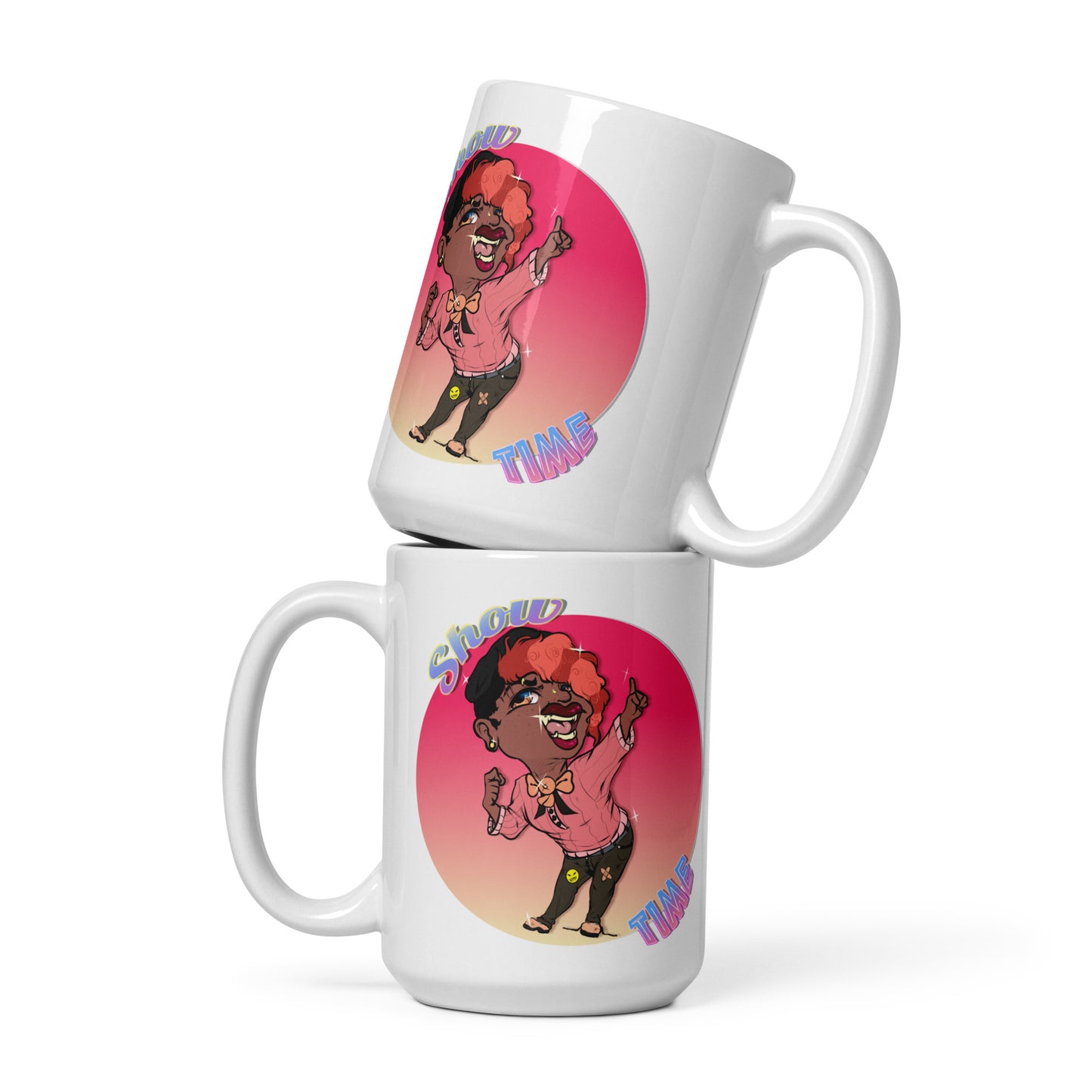 Show Time White Glossy Mug