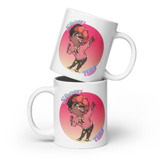 Show Time White Glossy Mug