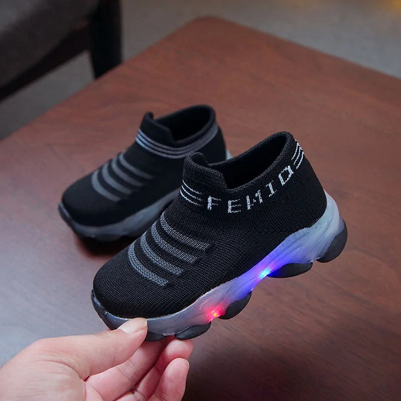 LED Luminous Mesh Sneakers For Kids